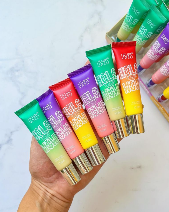 لیپ گلاس و شاین لب هولوگرامی یوشاس در 3 رنگ جذاب