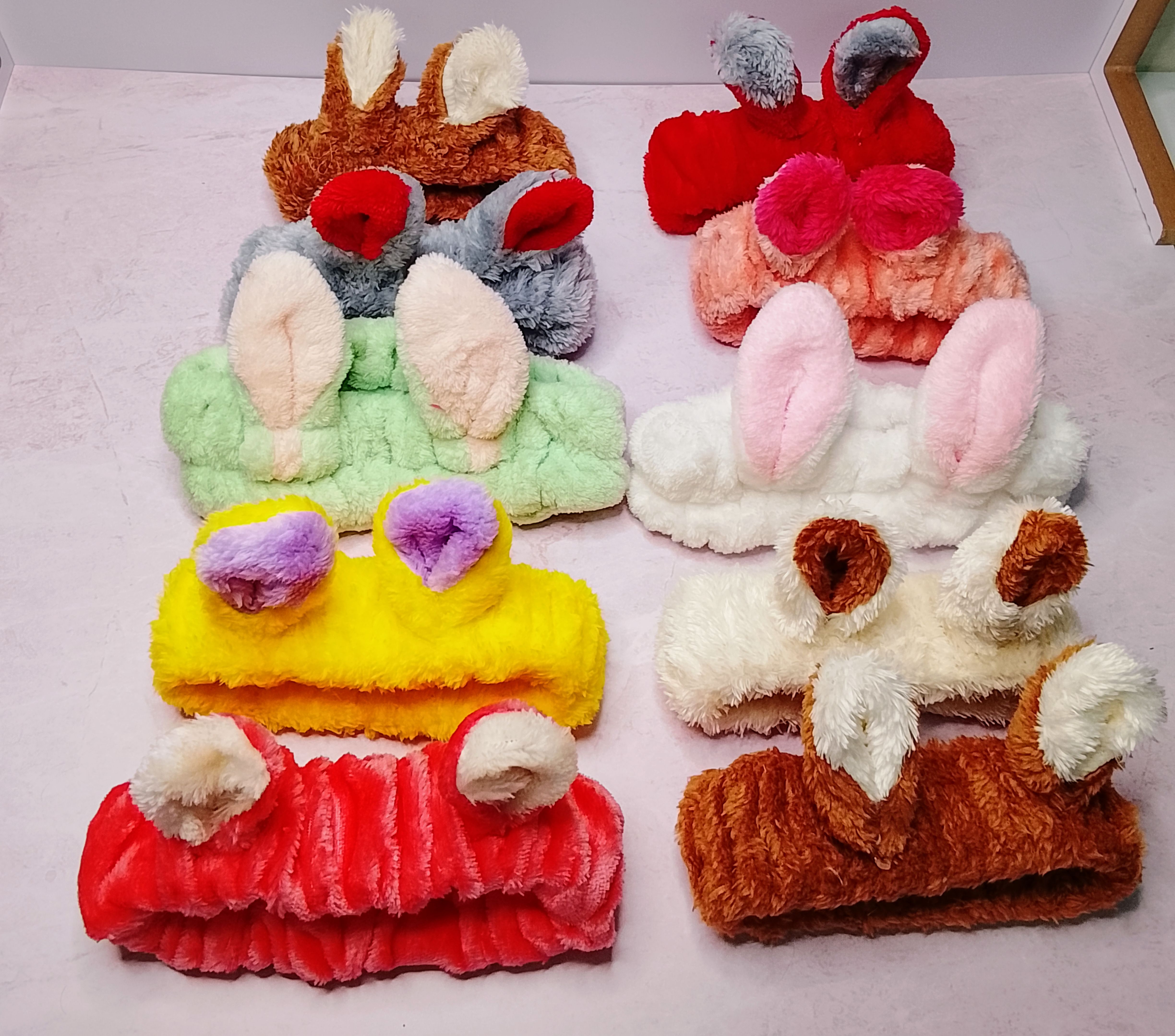 هدبند جنس حوله‌ای مدل خرگوشی